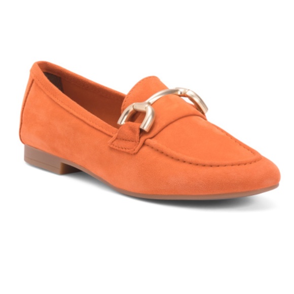NWT PARROTTO Made In Italy Suede Orange Loafers Size EU 40/US 8.5